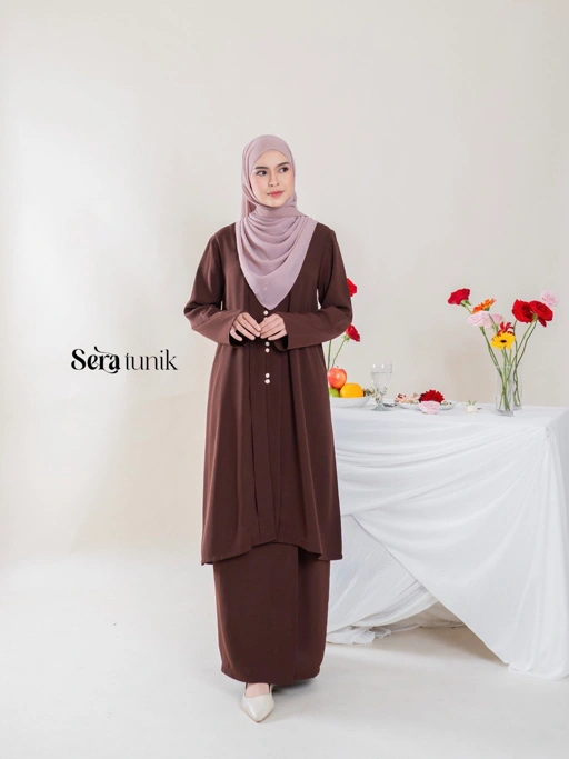 Image of Azmiza-Tunik Sera(HANYA TUNIK SAJA)-Tunik Bahan Sahara Platinum