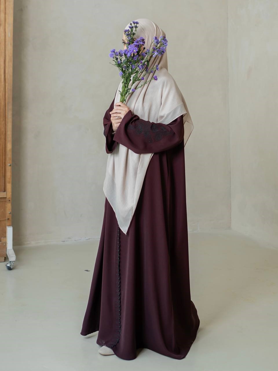 Azmiza-Solace-Abaya Bordir Bunga Dress Bordir Bunga Dress Bordir Muslimah