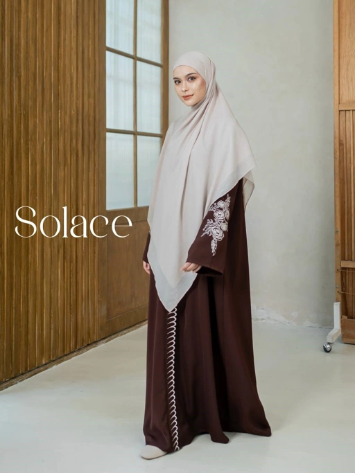 Azmiza-Solace-Abaya Bordir Bunga Dress Bordir Bunga Dress Bordir Muslimah
