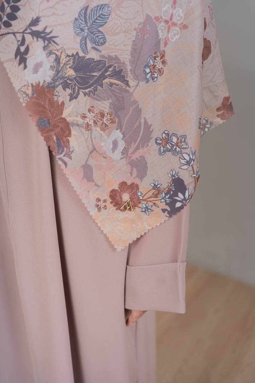 AZMIZA - BLUMMEN SCARF - Hijab Segi Empat Motif Bahan Premium Voile-Nyaman Adem