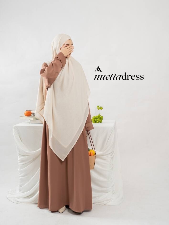 Azmiza-Nuetta Loose Dress-Dress Loose Lebaran Umroh Haji Outfit
