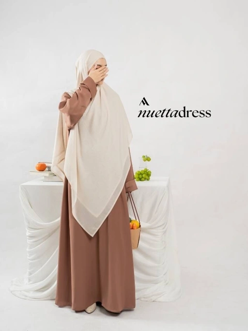 Azmiza-Nuetta Loose Dress-Dress Loose Lebaran Umroh Haji Outfit
