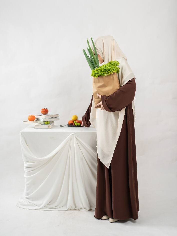 Azmiza-Nuetta Loose Dress-Dress Loose Lebaran Umroh Haji Outfit