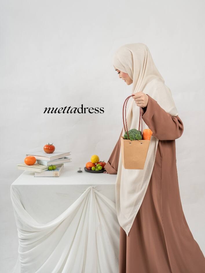 Azmiza-Nuetta Loose Dress-Dress Loose Lebaran Umroh Haji Outfit
