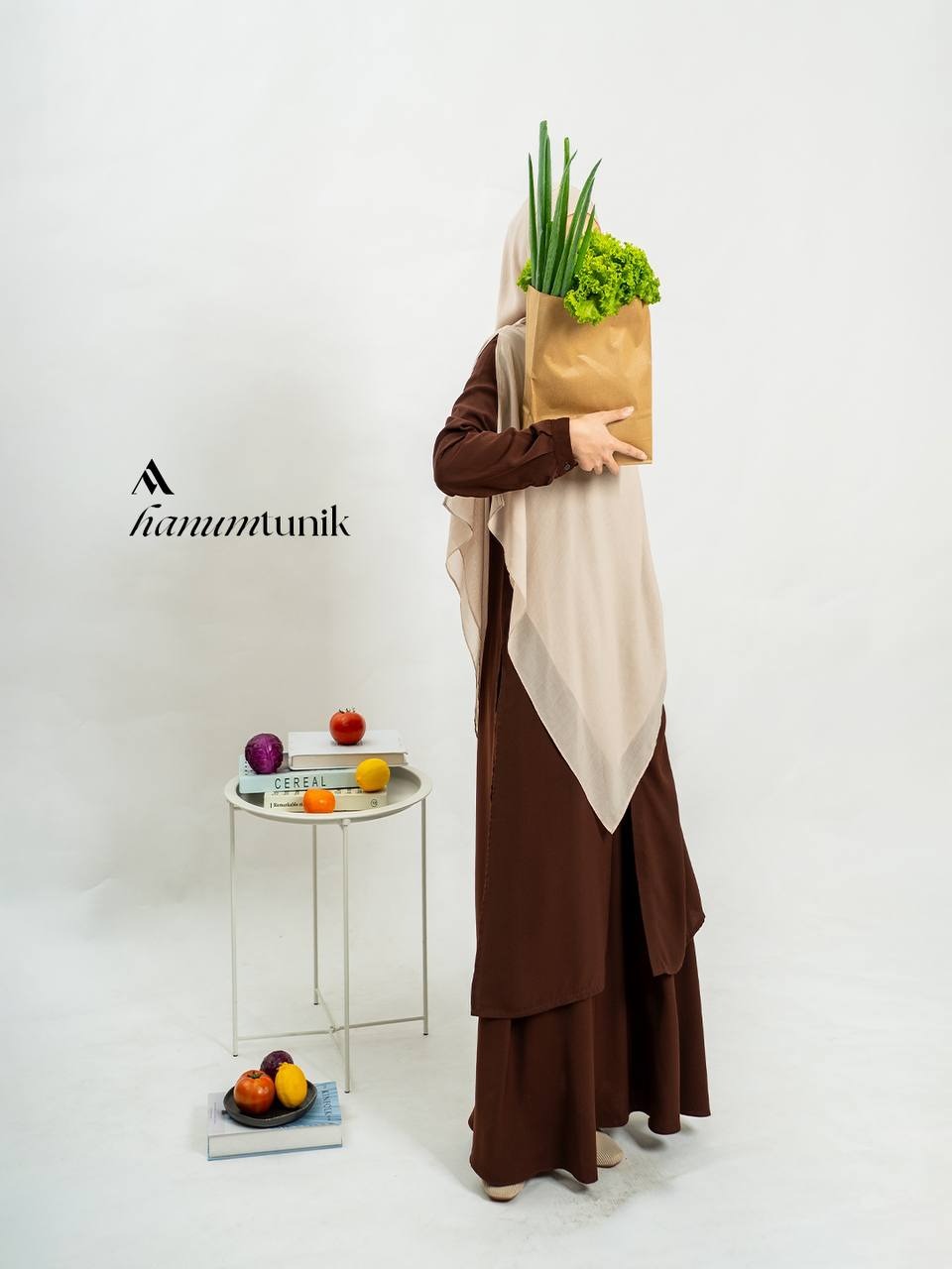 Azmiza-Hanum Tunik-(TUNIK ONLY)-(Atasan Lengan Panjang Daily Umroh Haji Bahan Sahara Platinum)