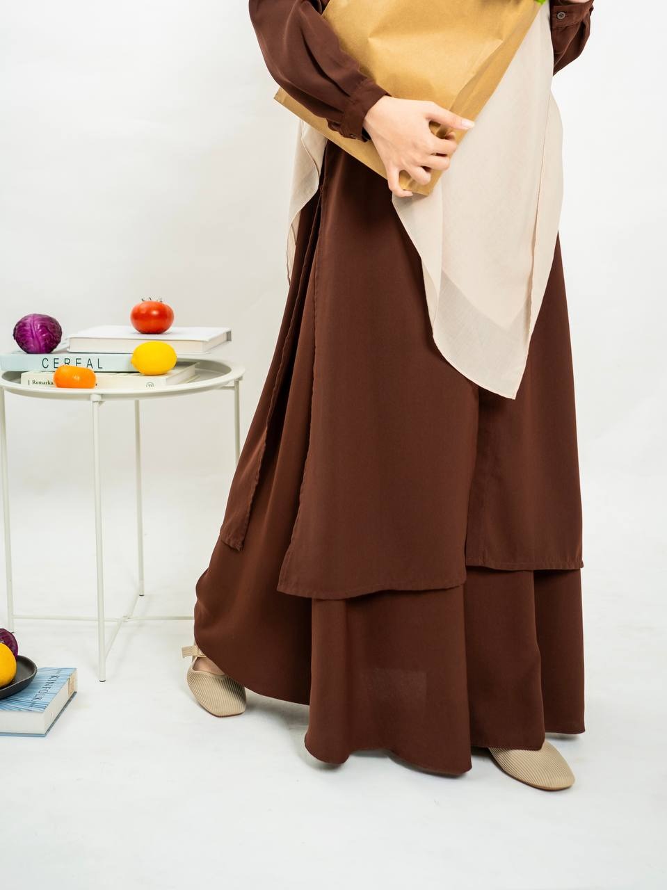 Azmiza-Hanum Tunik-(TUNIK ONLY)-(Atasan Lengan Panjang Daily Umroh Haji Bahan Sahara Platinum)