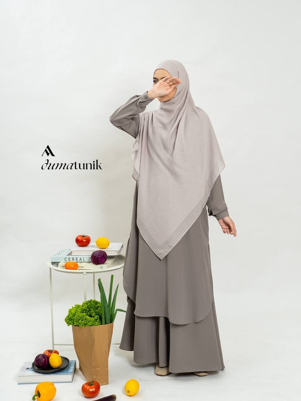 Azmiza-Duma Tunik-(TUNIK ONLY)-(Atasan Lengan Panjang Up To Jumbo Umroh Bahan Sahara Platinum)