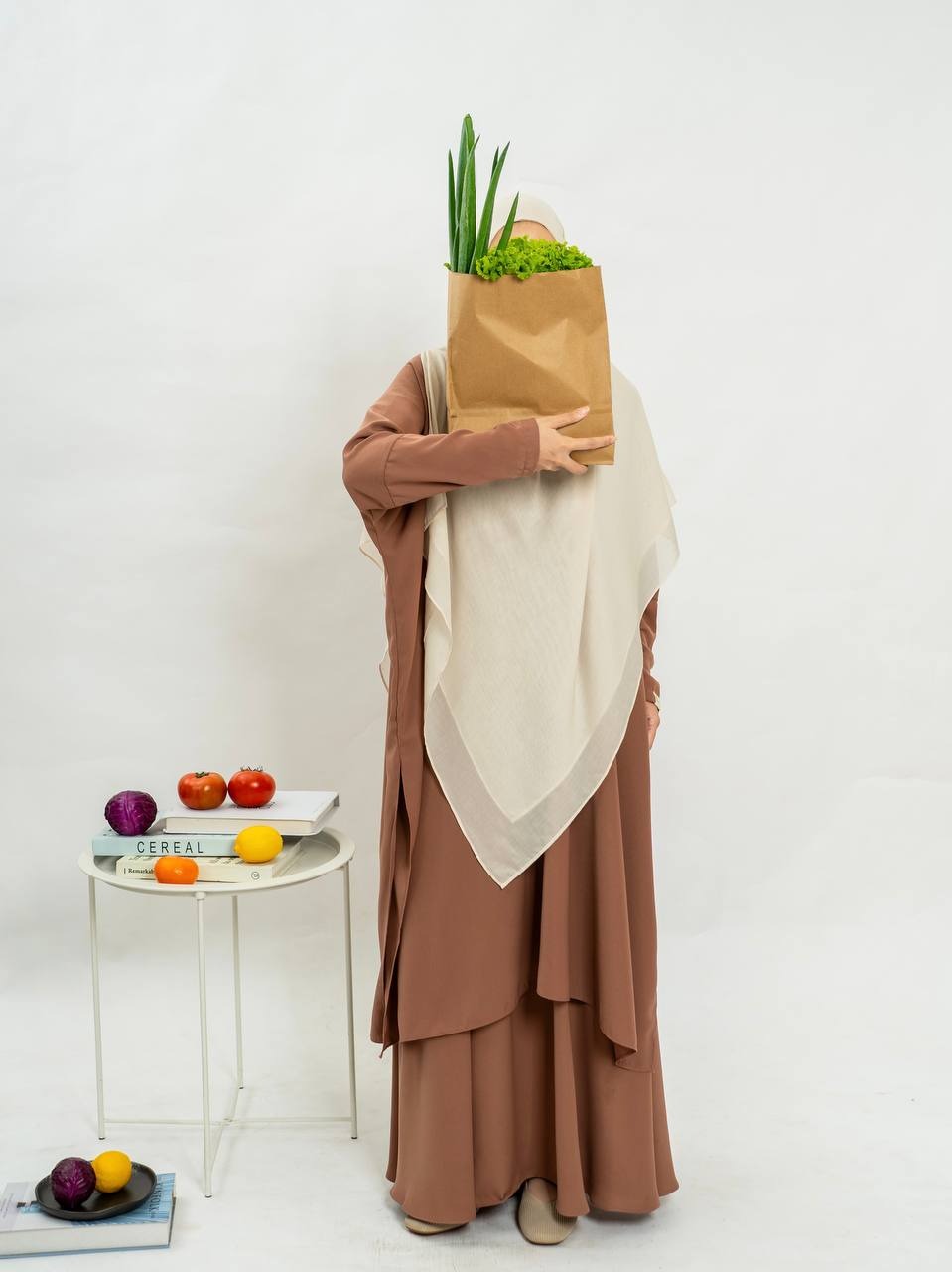 Azmiza-Noir Tunik-(TUNIK ONLY)-( Tunik Atasan Lengan Panjang Oversize Bahan Sahara Platinum)