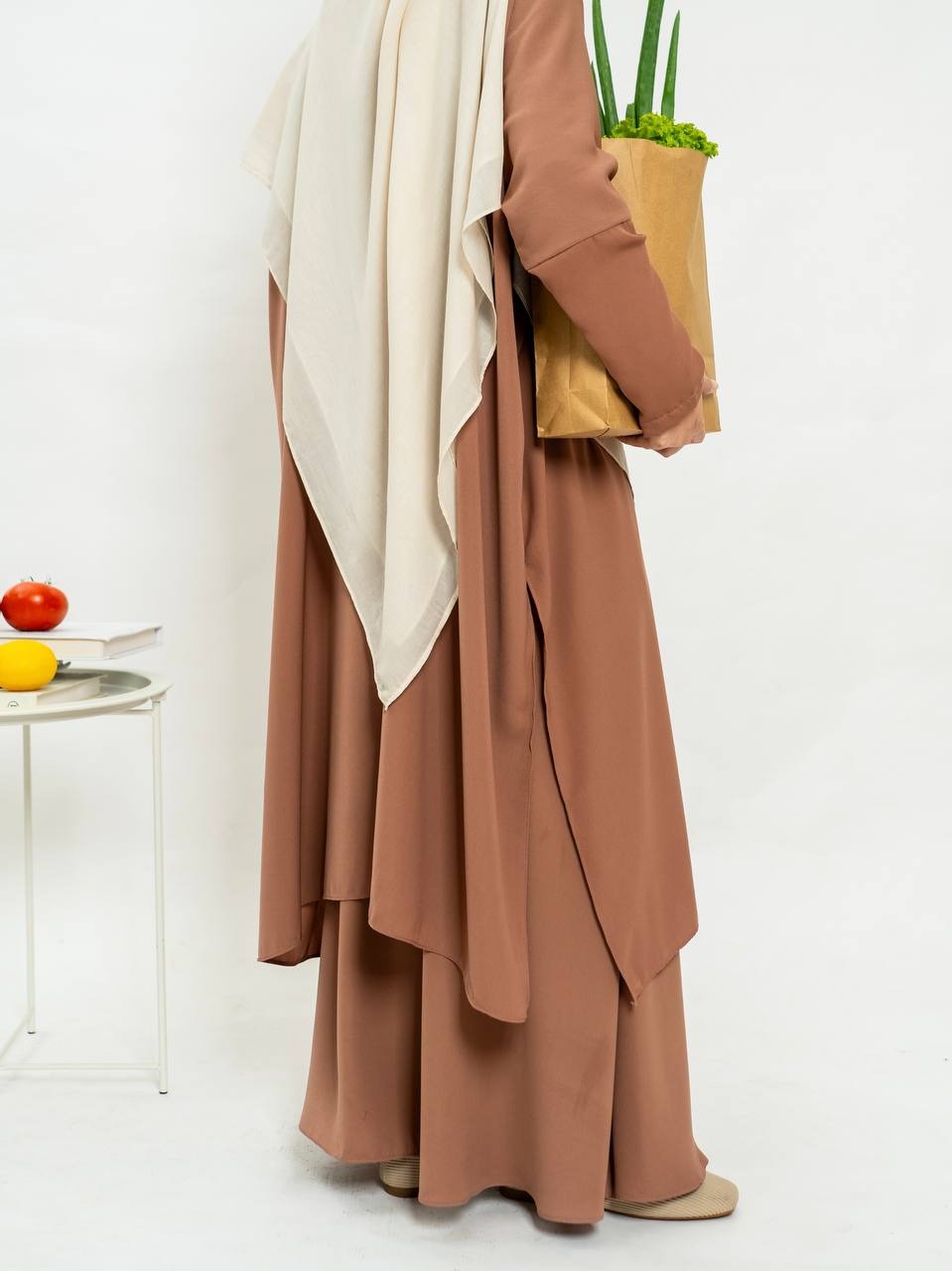 Azmiza-Noir Tunik-(TUNIK ONLY)-( Tunik Atasan Lengan Panjang Oversize Bahan Sahara Platinum)