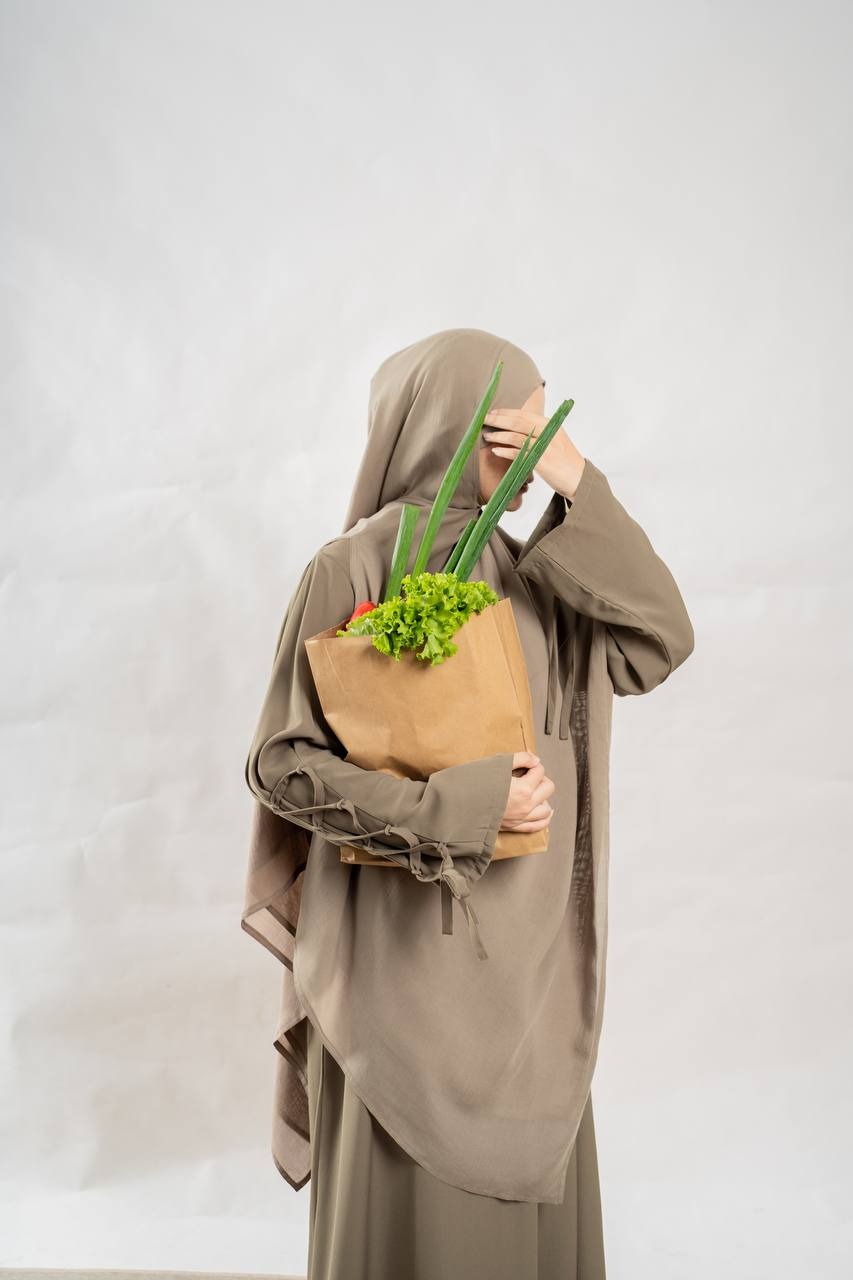 Azmiza-Calla Dress-Dress Tangan Pita Ribbon Sleeve Daily Umroh Haji Busui Friendly