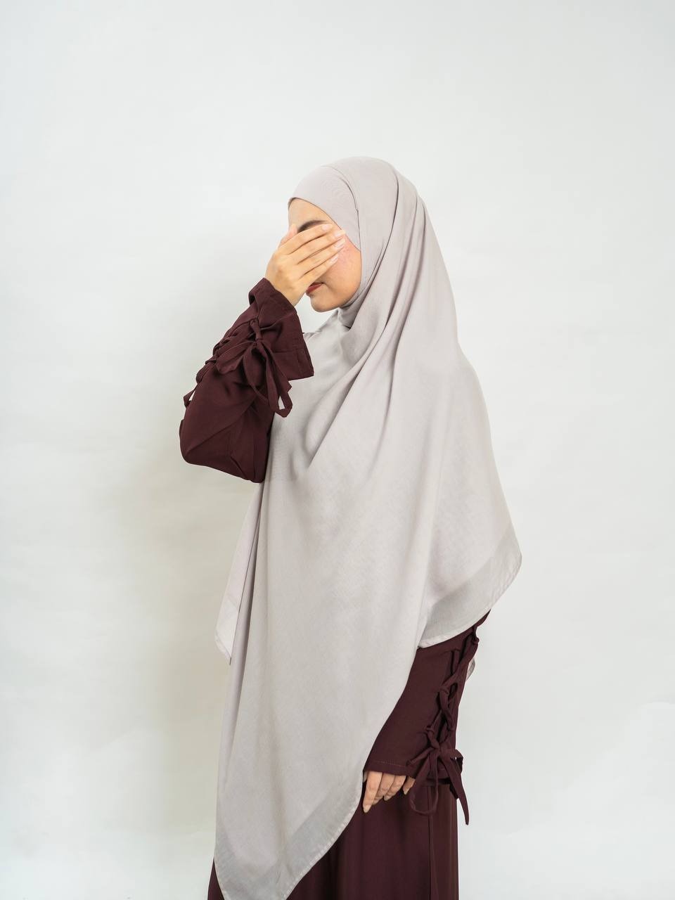 Azmiza-Calla Dress-Dress Tangan Pita Ribbon Sleeve Daily Umroh Haji Busui Friendly