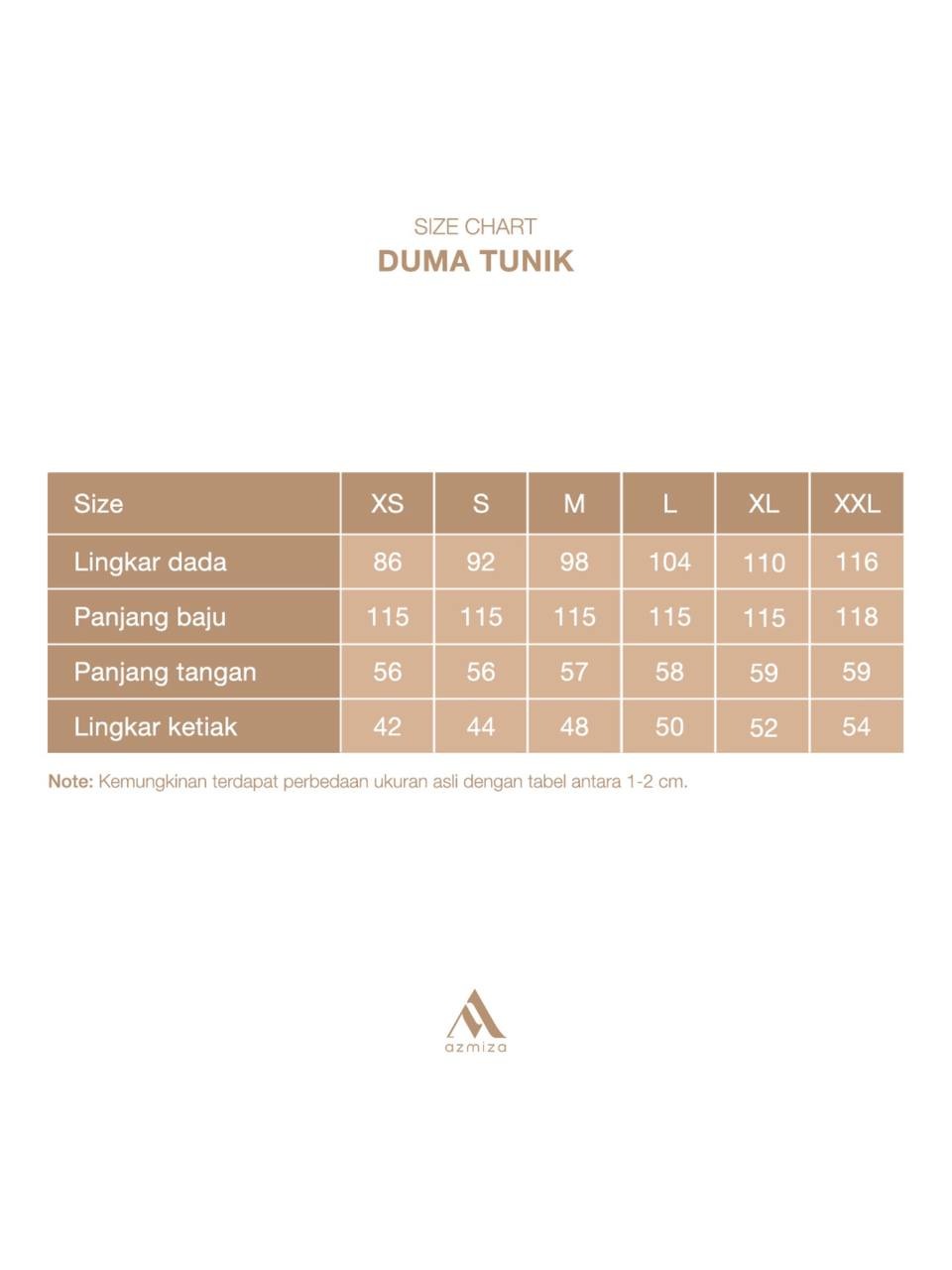 Azmiza-Duma Tunik-(TUNIK ONLY)-(Atasan Lengan Panjang Up To Jumbo Umroh Bahan Sahara Platinum)