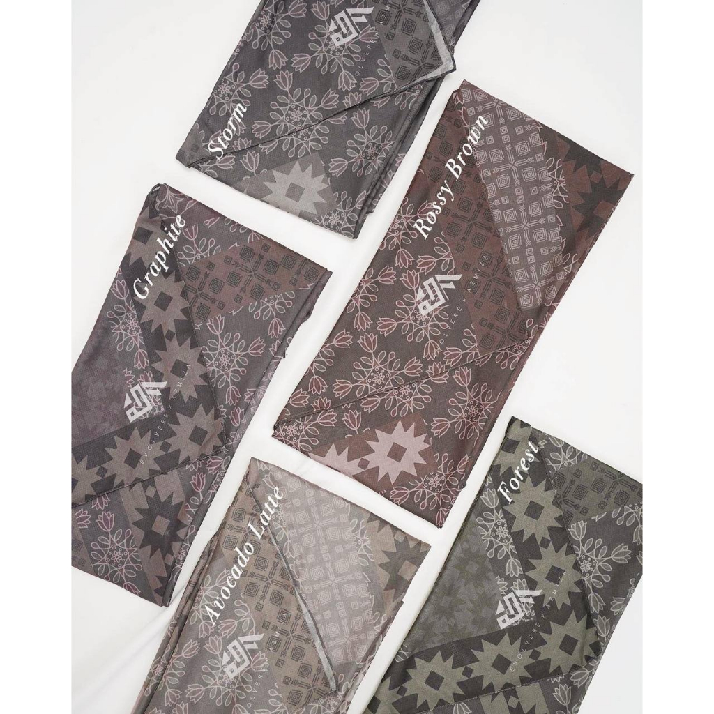 AZMIZA - ADHA SCARVES (Hijab Segi Empat Motif Bahan Premium Voal)