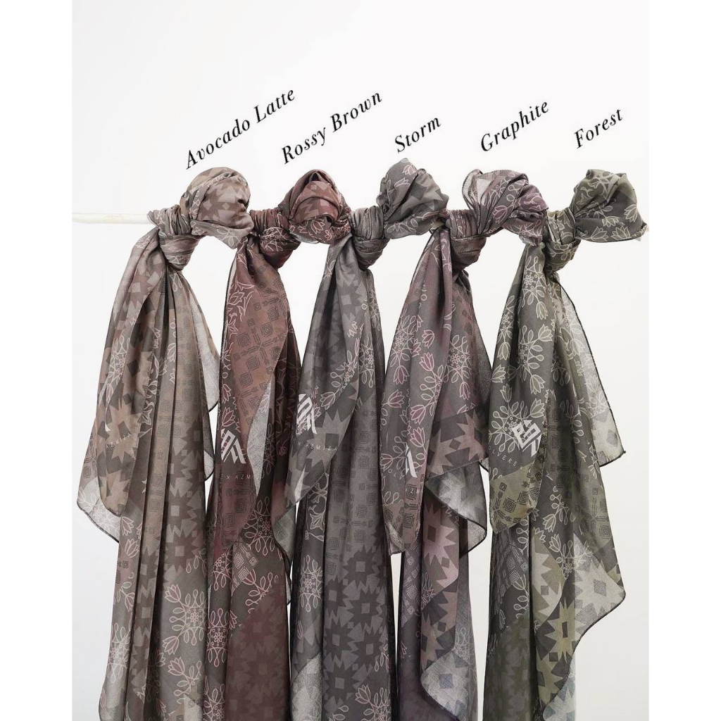 AZMIZA - ADHA SCARVES (Hijab Segi Empat Motif Bahan Premium Voal)