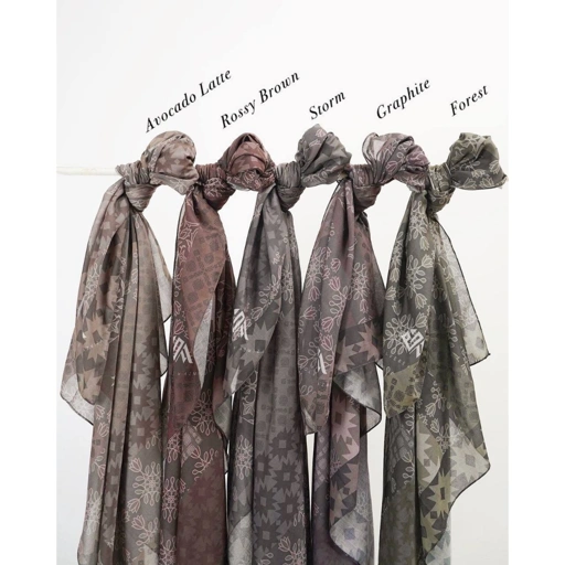 Image of AZMIZA - ADHA SCARVES (Hijab Segi Empat Motif Bahan Premium Voal)