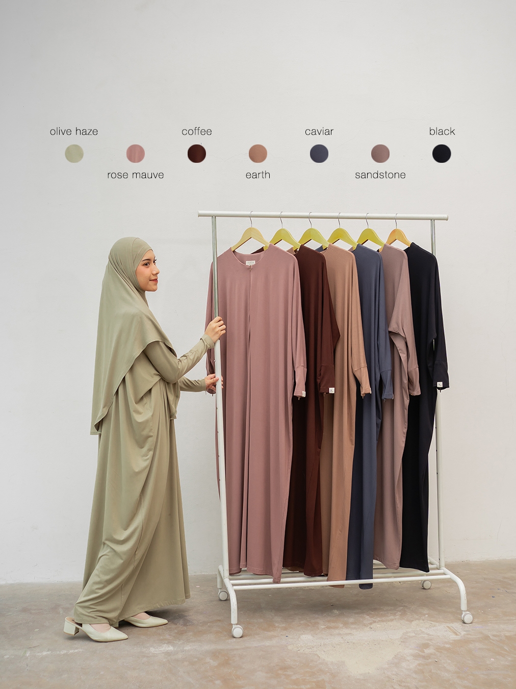 Azmiza - Kejora New Series (ABAYA ONLY) ( Abaya Oversize Up To Jumbo Size Daily Umroh Haji Bahan Premium Spandex Cotton)