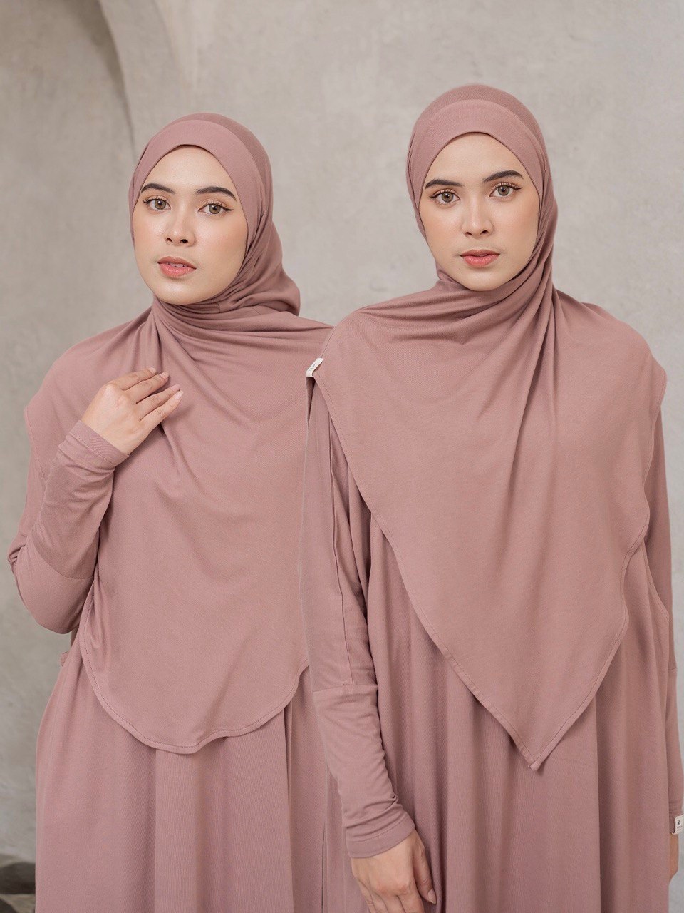 Azmiza - 2 In 1 Lilith Instant-(HIJAB ONLY)-(Hijab Instan 2 Style Daily Umroh Haji Bahan Premium Spandex Cotton)