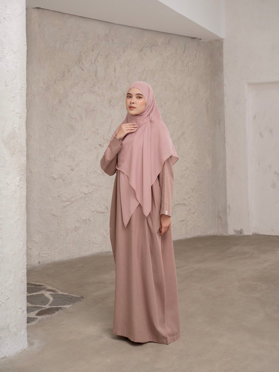 Azmiza - Loose Dress (Dress Oversize Up To Jumbo Size Daily Umroh Haji Bahan Soft Cotton Premium)