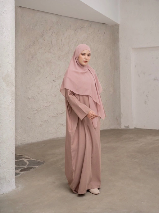 Image of Azmiza - Loose Dress (Dress Oversize Up To Jumbo Size Daily Umroh Haji Bahan Soft Cotton Premium)