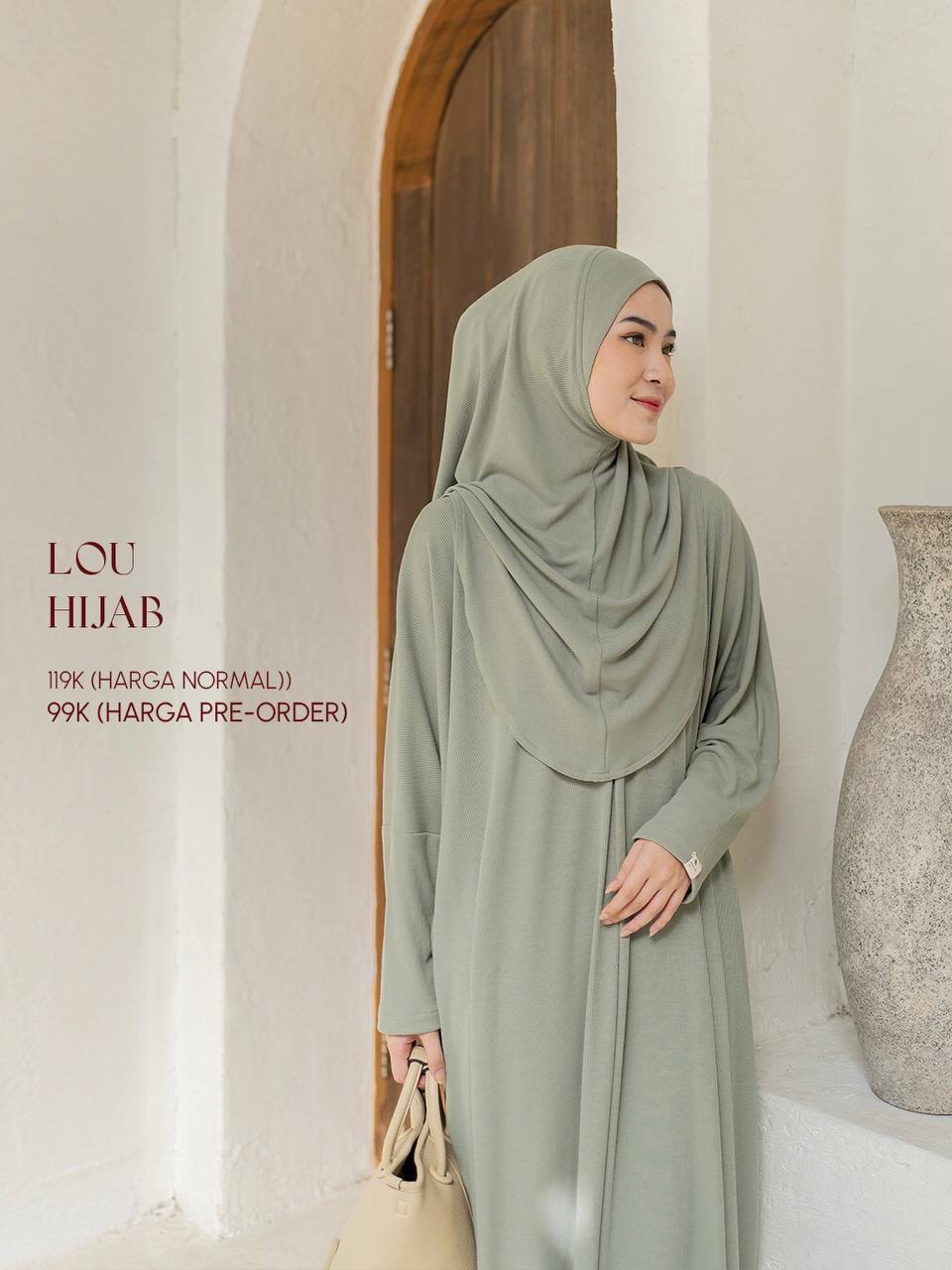 Azmiza - Lou - (HIJAB ONLY)-(Hijab Instant Daily Umroh Haji Bahan Soft Rib Knit)