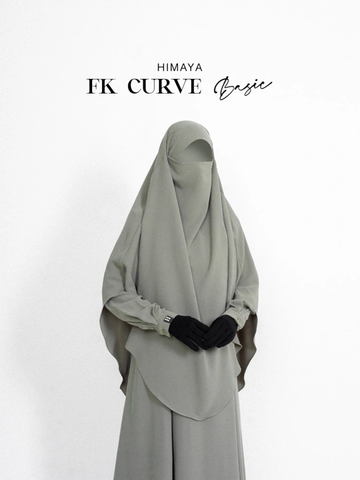 Image of Himaya - FK Curve Basic-(FRENCH KHIMAR ONLY)-( French Khimar Syar'i Umroh Haji Bahan Mazen Anti UV)