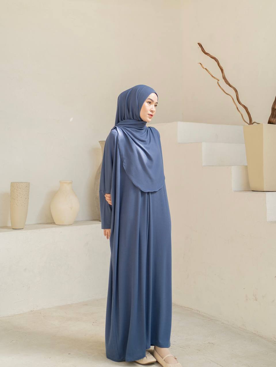 Azmiza - Kejora - Loose Hand-(ABAYA ONLY)- (Abaya Oversize Up To Jumbo Size Daily Umroh Haji Bahan Soft Rib Knit)