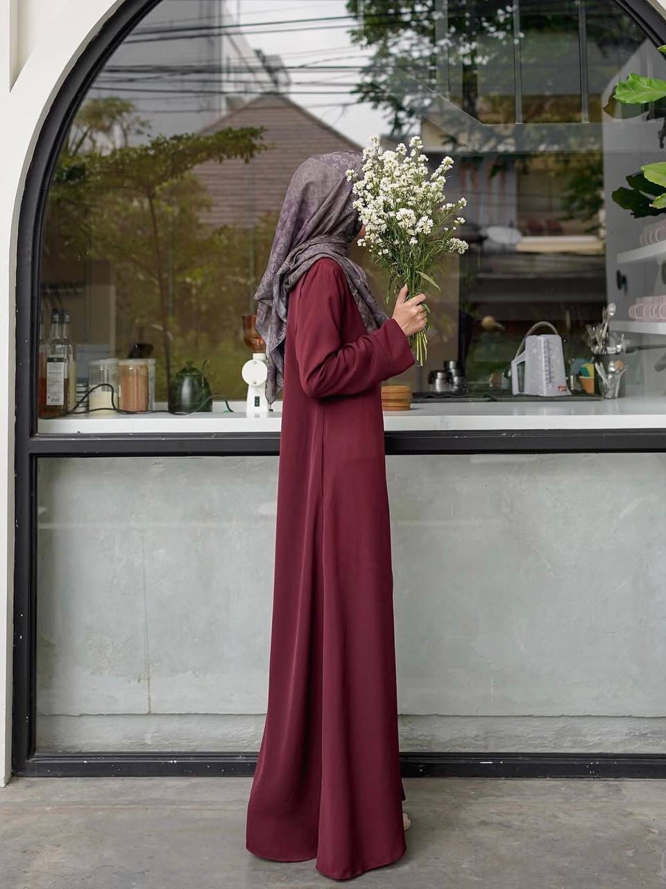 Azmiza - Basic Dress Murakami (Dress Daily Haji Umroh Bahan Marukami)