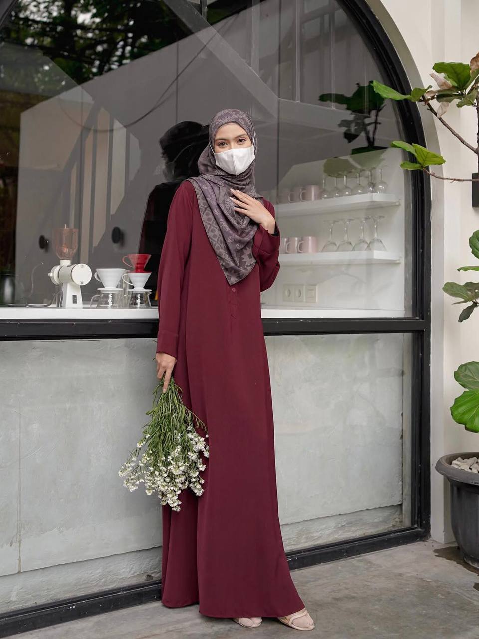 Azmiza - Basic Dress Murakami (Dress Daily Haji Umroh Bahan Marukami)