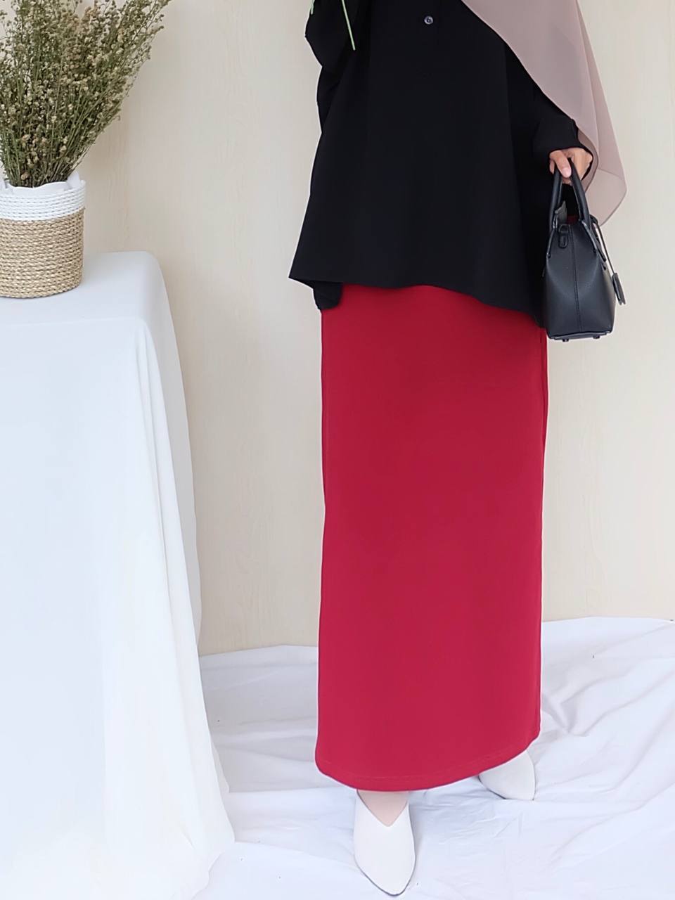 Azmiza - Span Skirt (Rok Span Up To Jumbo Size Stretch Daily Special Occasion Bahan Premium Knit)
