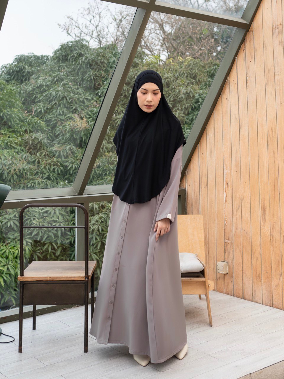 Azmiza - Medina Abaya _ ( Abaya Oversize Up To Jumbo Size Daily Umroh Haji Bahan Sahara Platinum)