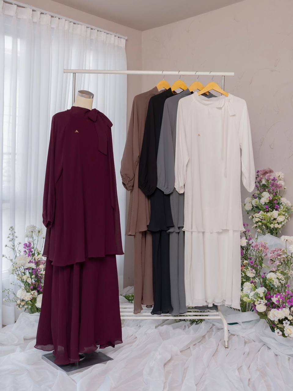 AZMIZA - MADELINE SERIES ( Dress Special Occasion Bahan Armani Silk dan Pleats)