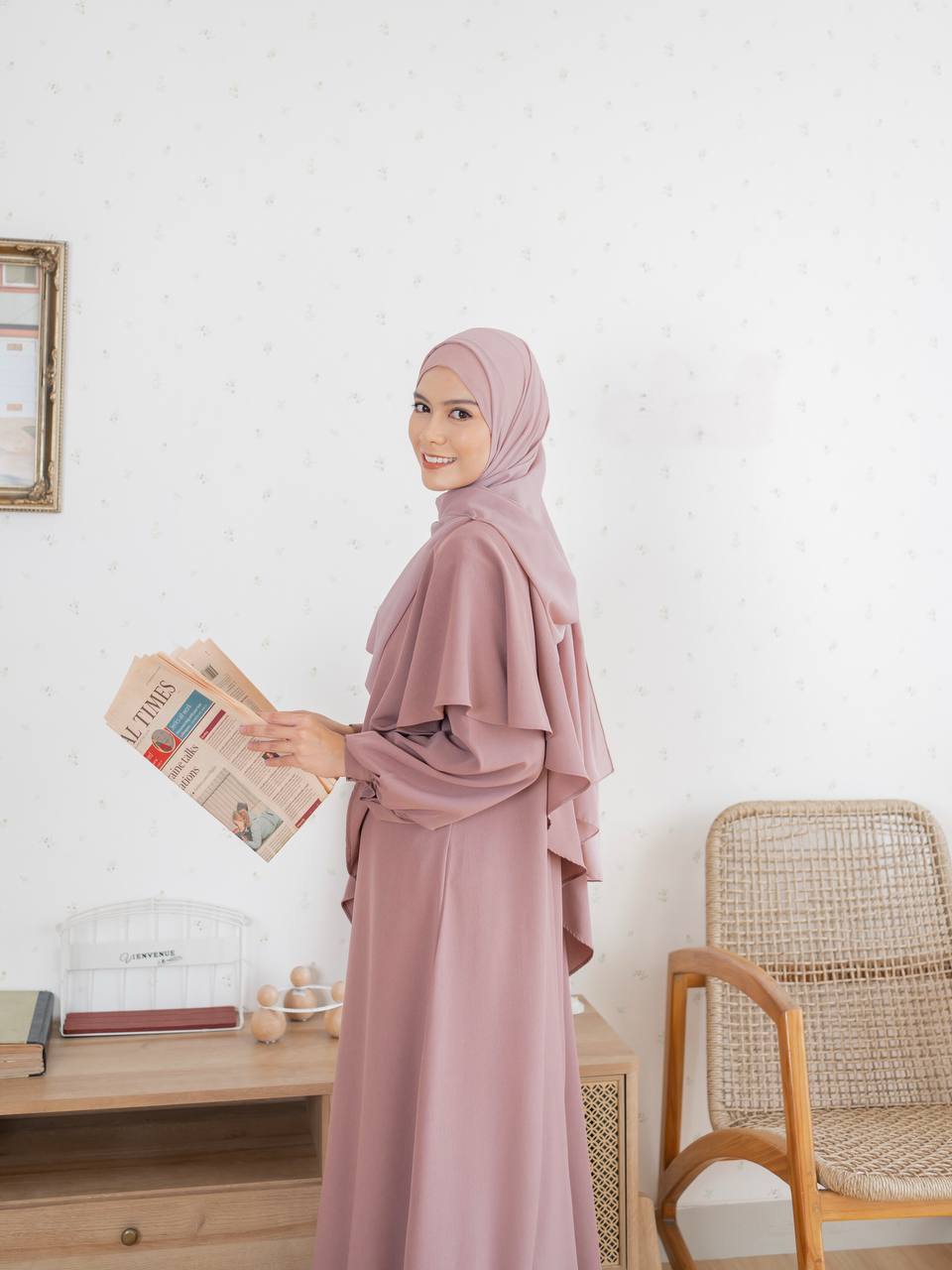 Azmiza - Meera - Dress (Dress Daily Haji Umroh Bahan Soft Linen)