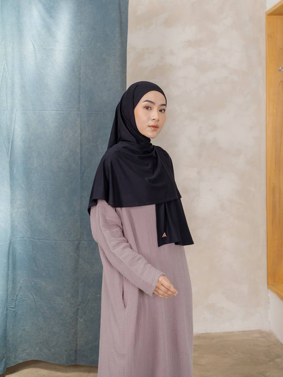 Azmiza - Cana Midi Dress (Dress Midi Oversize Daily Umroh Haji Bahan Cotton Foam)