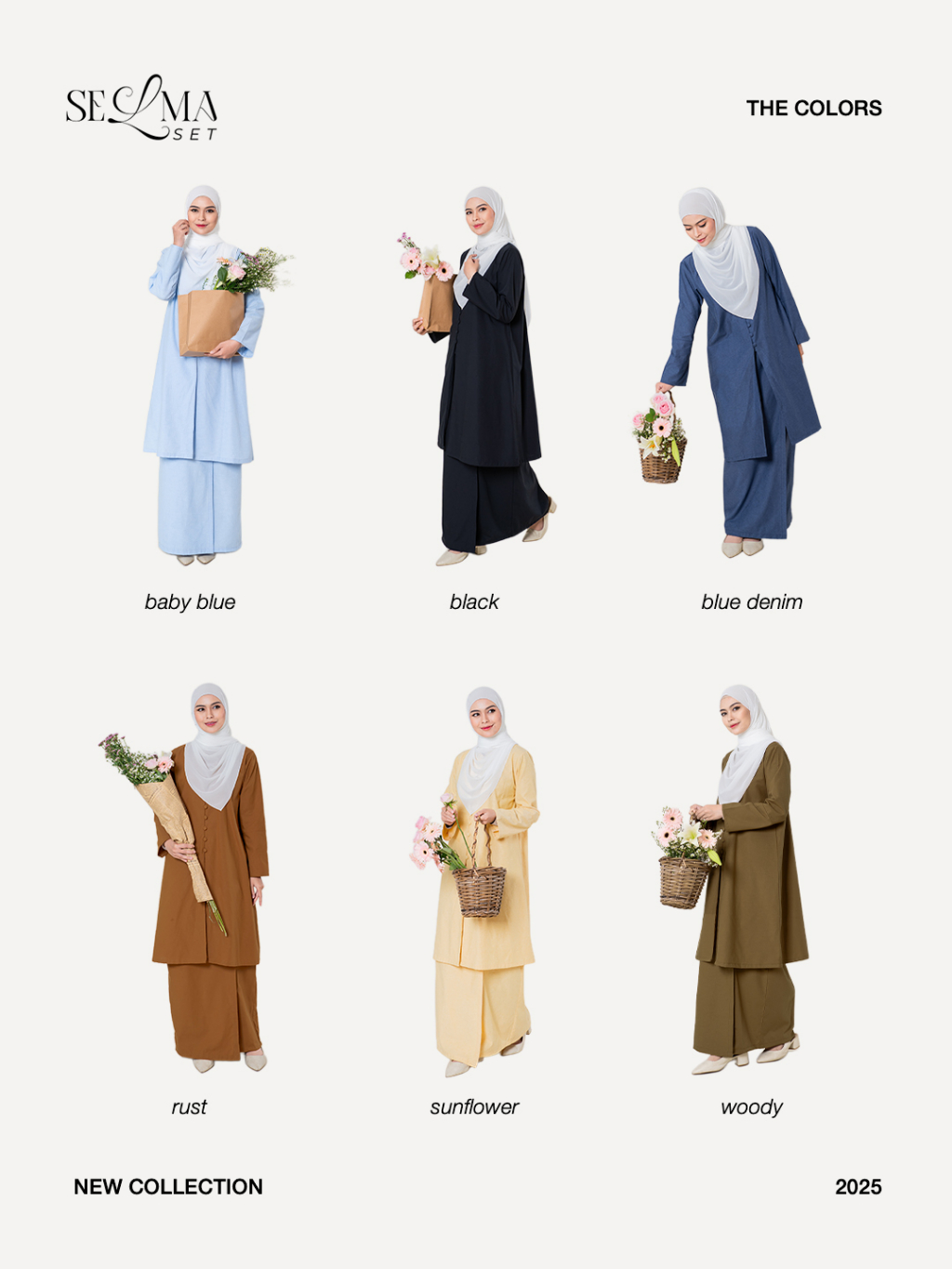 Azmiza-Selma Series-(Atasan Katun Lengan Panjang Malaysian Look bahan Airluxe Cotton)