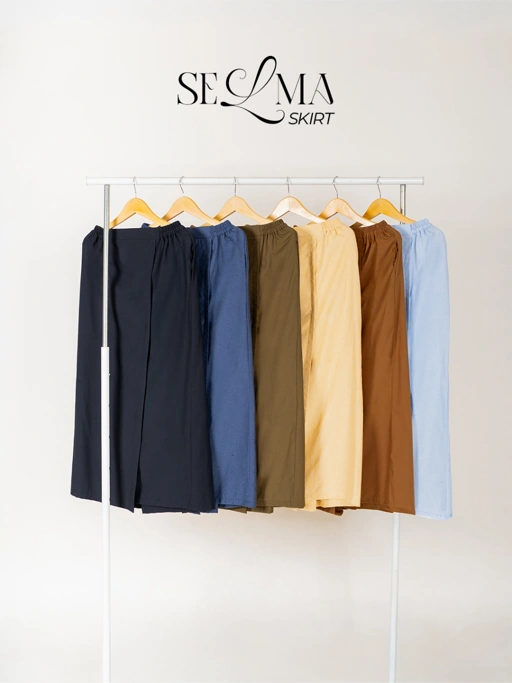 Image of Azmiza-Selma Skirt (Hanya Rok Saja)-(Rok Malaysian Look bahan Airluxe Cotton)