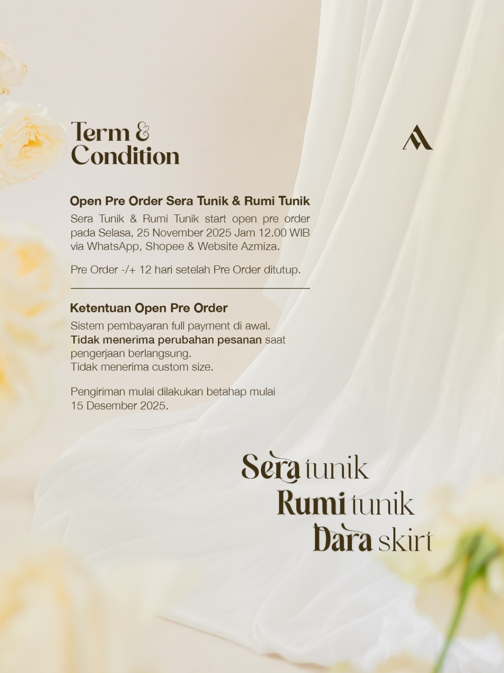 Azmiza-Dara Skirt (HANYA ROK SAJA)-Rok Malaysian Look Bahan Sahara Platinum