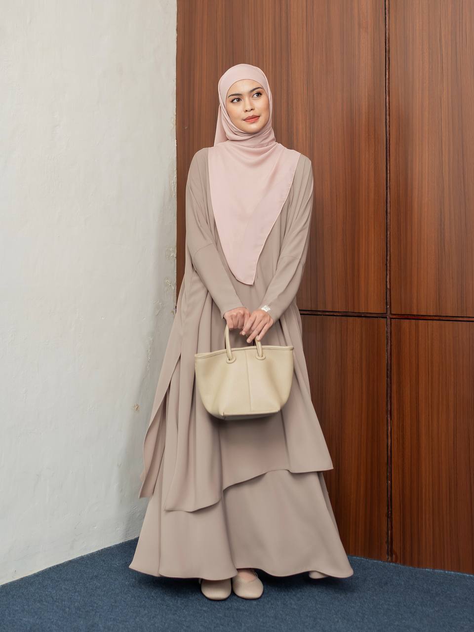 Azmiza-Hanum Tunik-(TUNIK ONLY)-(Atasan Lengan Panjang Daily Umroh Haji Bahan Sahara Platinum)