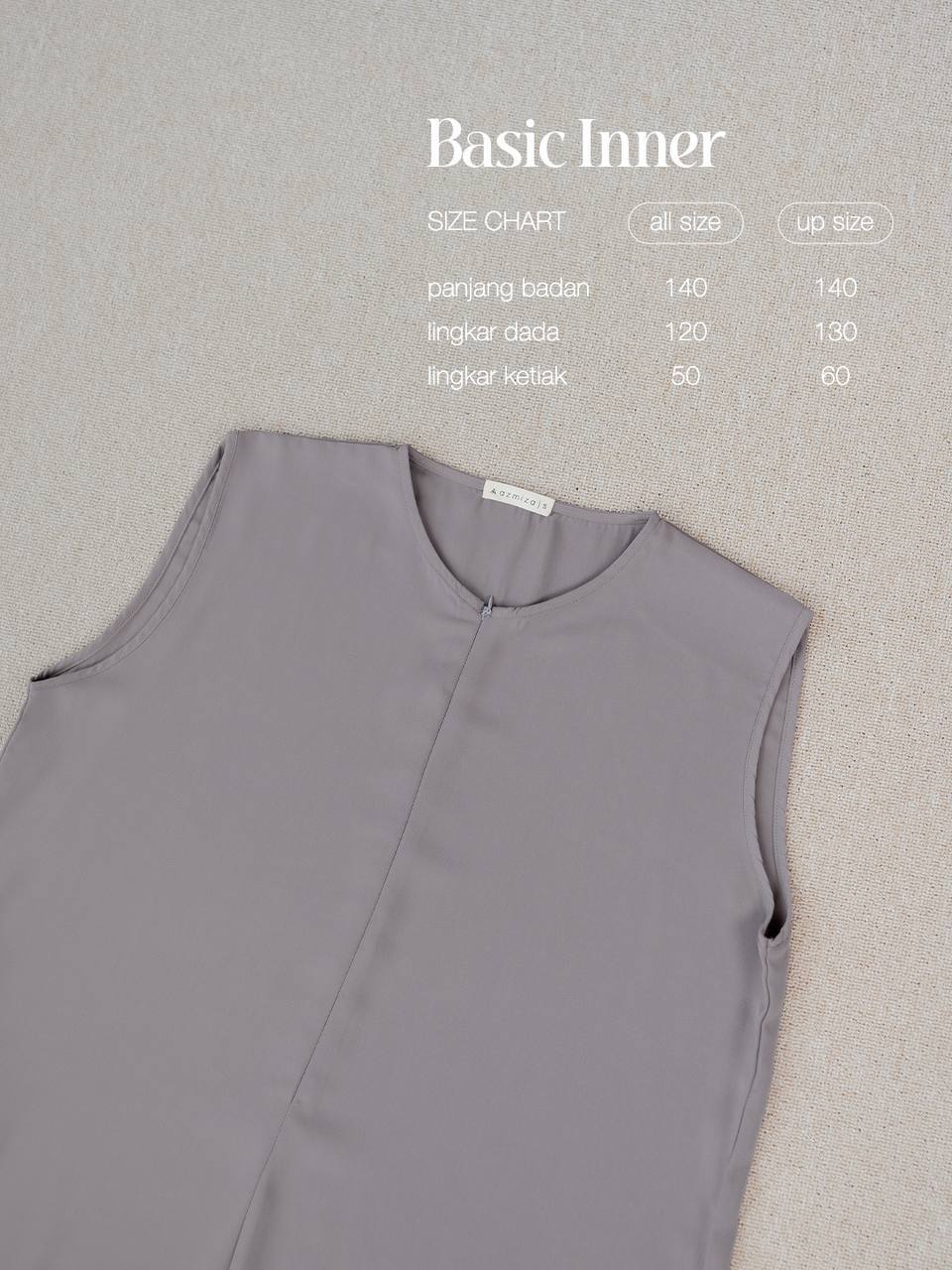 Azmiza-Basic Inner-Dress Dalaman Tanpa Lengan