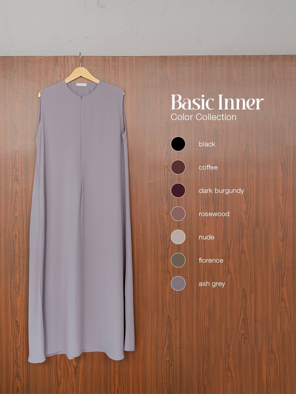 Azmiza-Basic Inner-Dress Dalaman Tanpa Lengan