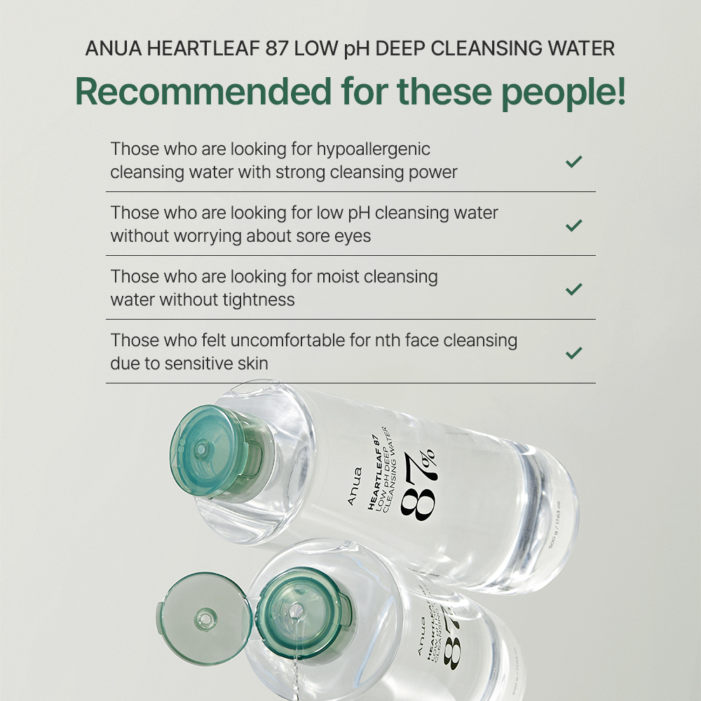 ANUA HEARTLEAF LOW PH DEEP CLEANSING WATER 500g