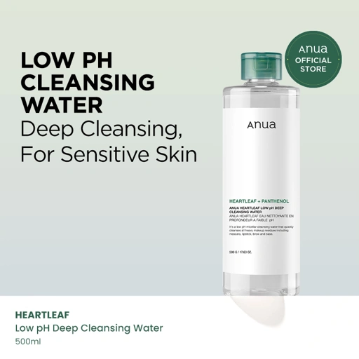 Image of ANUA HEARTLEAF LOW PH DEEP CLEANSING WATER 500g