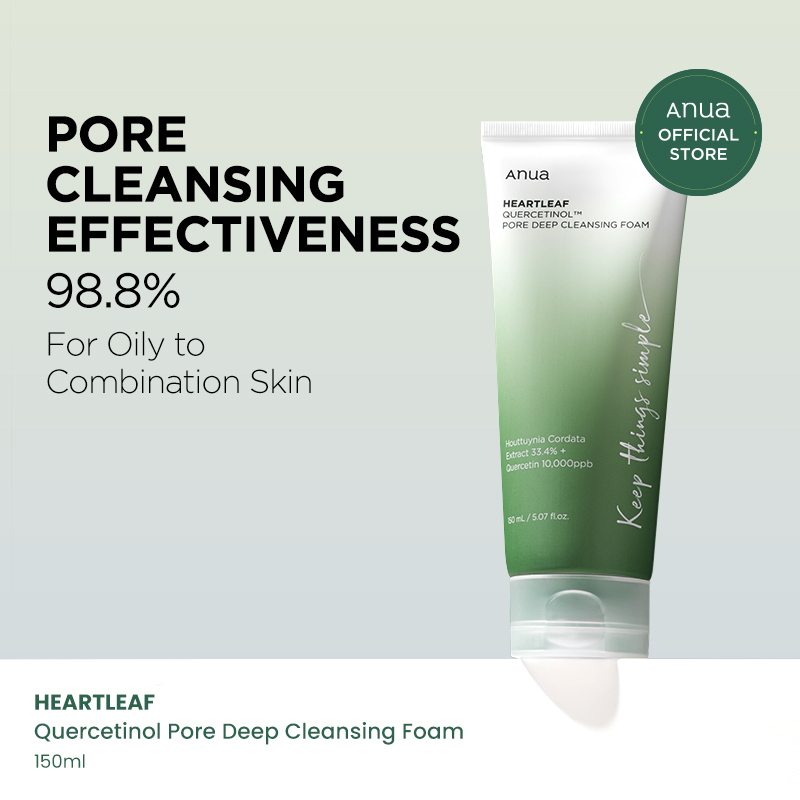 ANUA HEARTLEAF QUERCETINOL PORE DEEP CLEANSING FOAM 150ml