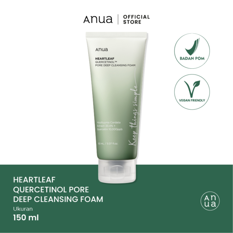 ANUA HEARTLEAF QUERCETINOL PORE DEEP CLEANSING FOAM 150ml