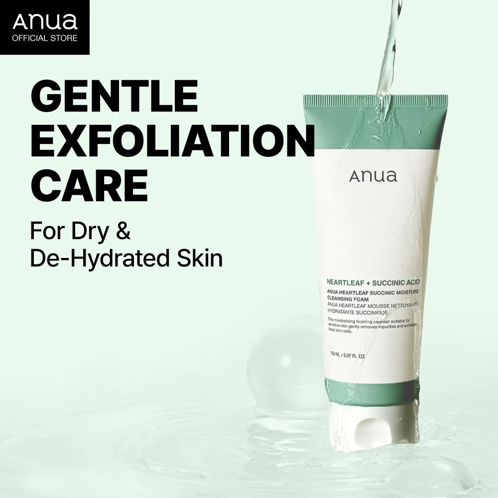 ANUA HEARTLEAF SUCCINIC MOISTURE CLEANSING FOAM 150ml