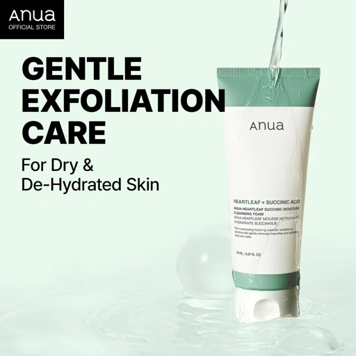 Image of ANUA HEARTLEAF SUCCINIC MOISTURE CLEANSING FOAM 150ml