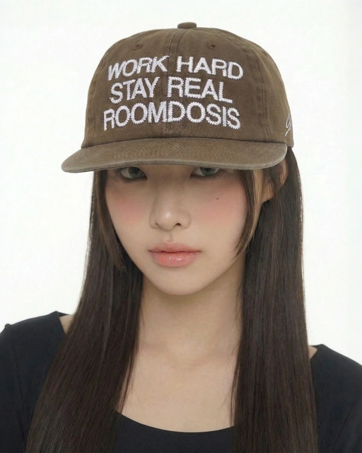 Image of Work Hard Stay Real Cap (Brown)