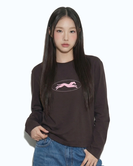 Image of Horse Long Sleeves_Coffee