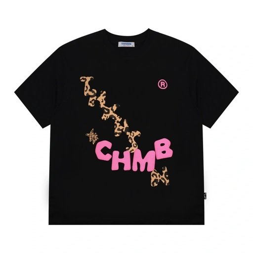 Image of OVERSIZED TEE THXNMSNXCHMB PINK TIGER BLACK - S