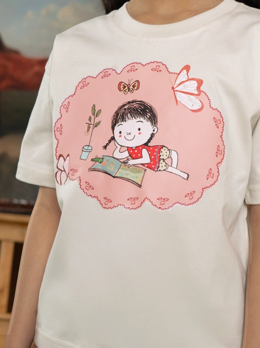 SABINE AND HEEM x NA WILLA - NA WILLA Cotton Tee - Cream - Kids Cotton Top