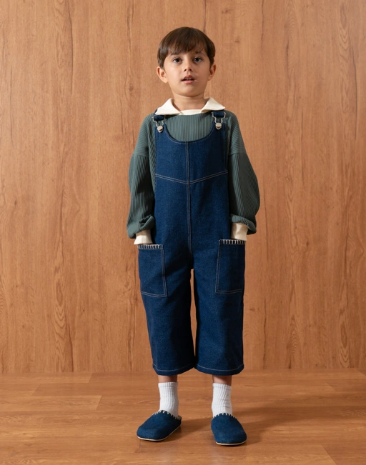 Image of SABINE AND HEEM - JAKKE Denim Overall with Handstitch - Denim - Kids Overall